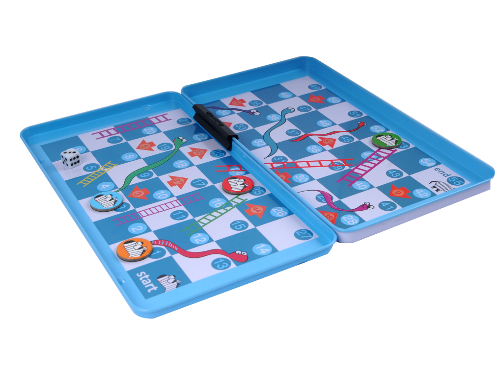THE PURPLE COW - MAGNETIC TRAVEL GAME, SNAKES AND LADDERS