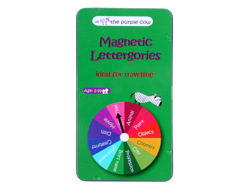 THE PURPLE COW - MAGNETIC TRAVEL GAME, LETTERGORIES