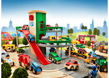 BRIO - PARKING GARAGE: 7 PIECES 