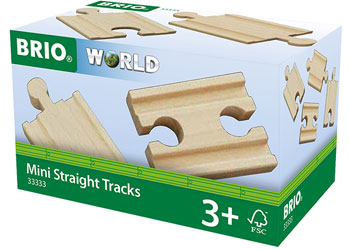 BRIO - MINI STRAIGHT TRACKS: 4PCS 