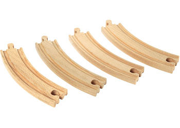 BRIO - LARGE CURVED TRACKS: 4PCS