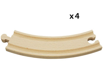 BRIO - LARGE CURVED TRACKS: 4PCS