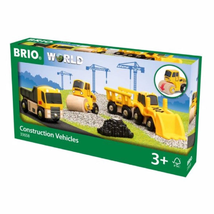 BRIO - CONSTRUCTION VEHICLE TRAIN : 5 PIECES 
