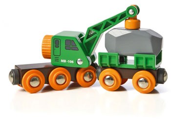 BRIO - CLEVER CRANE WAGON: 4 PIECES 