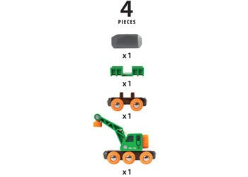 BRIO - CLEVER CRANE WAGON: 4 PIECES 