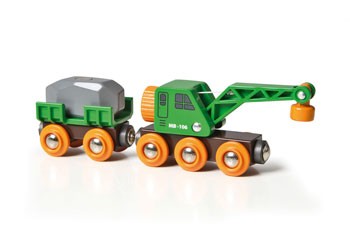 BRIO - CLEVER CRANE WAGON: 4 PIECES 