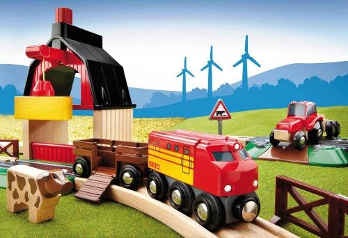 BRIO - FARM RAILWAY SET: 20 PIECES