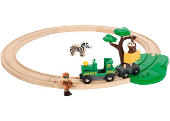 BRIO - SAFARI RAILWAY SET: 17 PIECES 