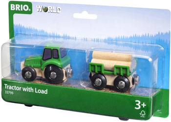 BRIO VEHICLE - FARM TRACTOR WITH LOAD: 3 PIECES