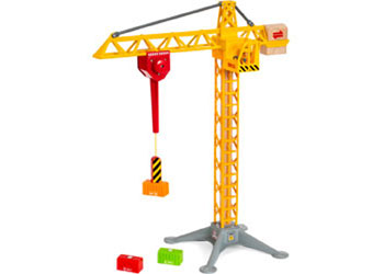 BRIO - CONTRUCTION CRANE WITH LIGHTS: 5 PCS