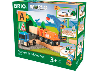 BRIO - STARTER LIFT & LOAD SET: 19 PIECES