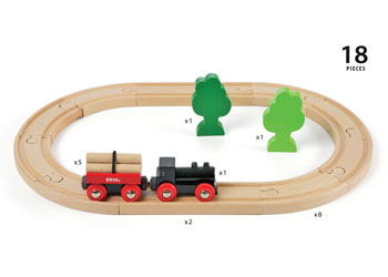 BRIO - CLASSIC LITTLE FOREST TRAIN SET: 18 PIECES 