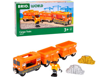 BRIO - GOLD CARGO TRAIN: 6 PCS
