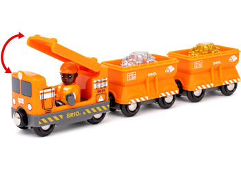 BRIO - GOLD CARGO TRAIN: 6 PCS