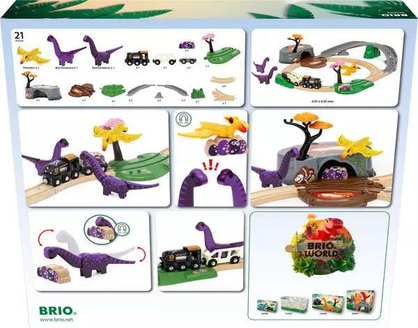 BRIO - DINOSAUR ADVENTURE SET: 21 PCS