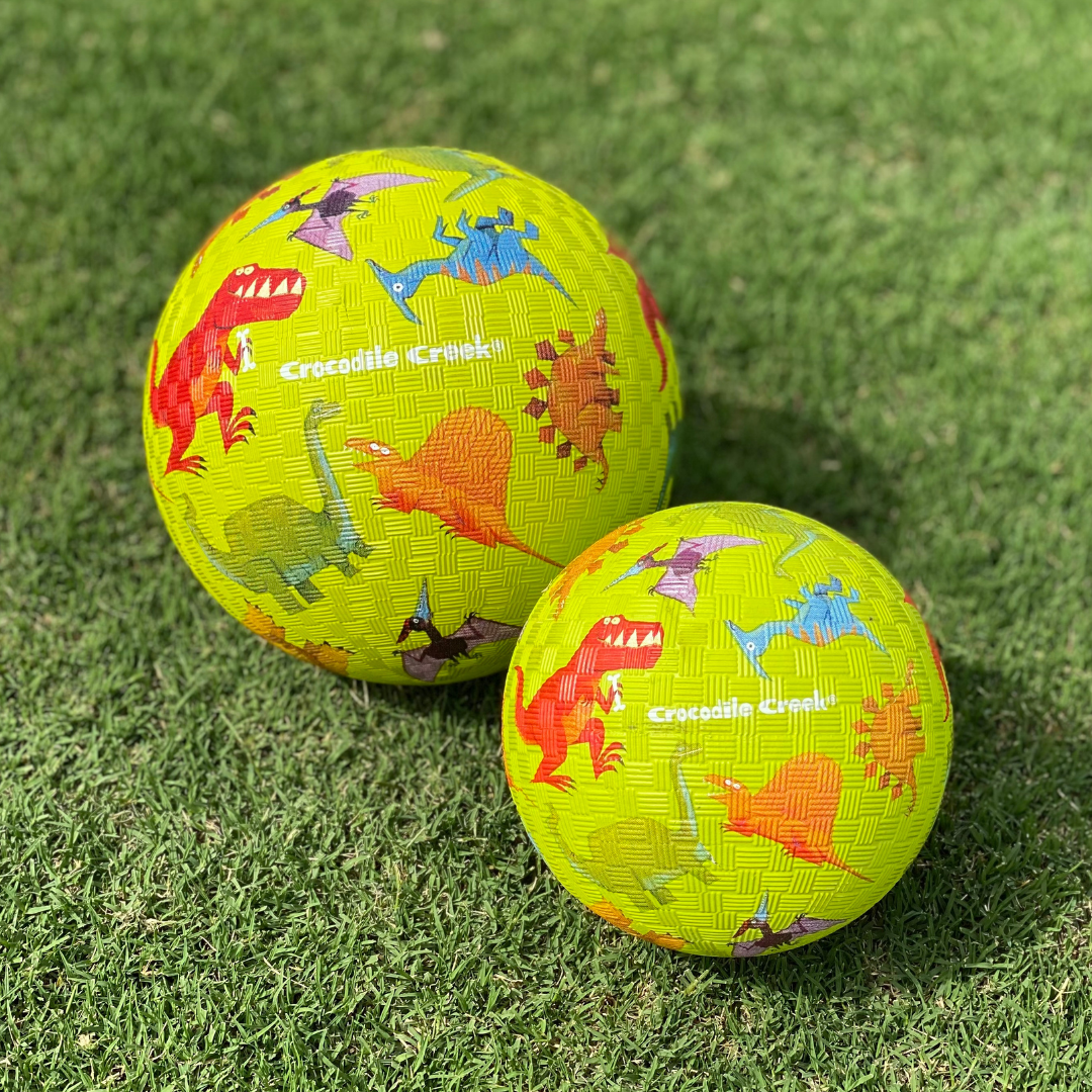 CROCODILE CREEK - PLAYGROUND BALL: 5 INCH DINO GREEN 