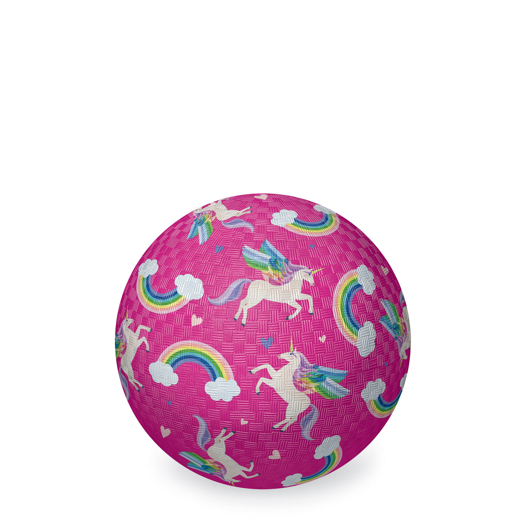 CROCODILE CREEK - PLAYGROUND BALL: 5 INCH UNICORN RAINBOW 
