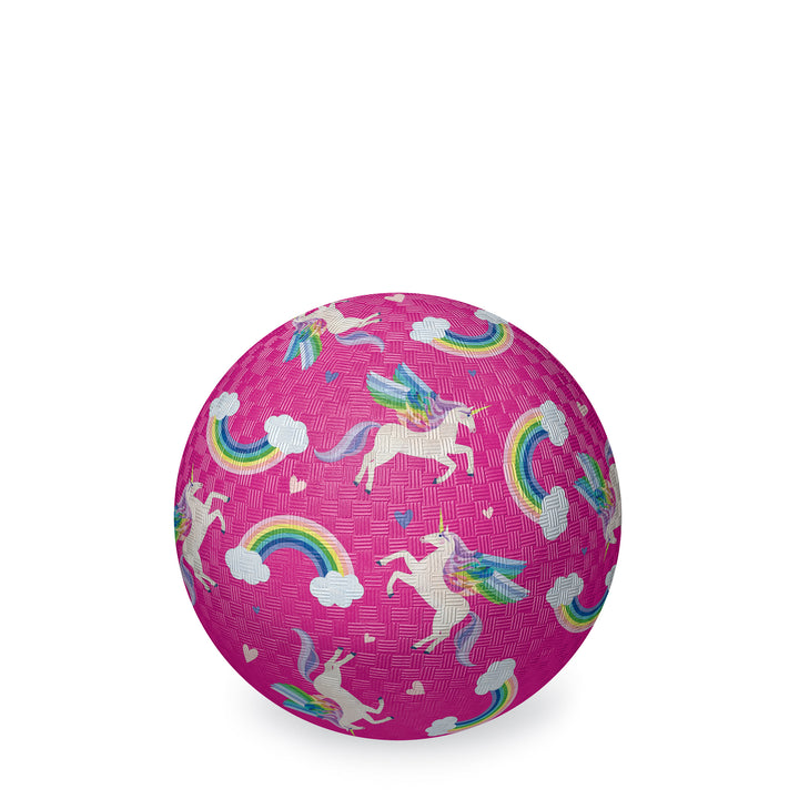 CROCODILE CREEK - PLAYGROUND BALL: 5 INCH UNICORN RAINBOW 