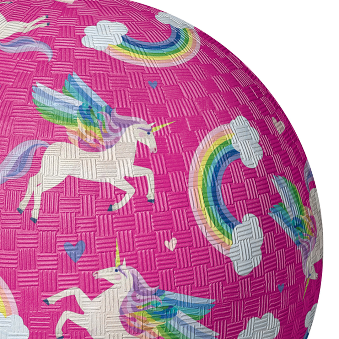 CROCODILE CREEK - PLAYGROUND BALL: 5 INCH UNICORN RAINBOW 