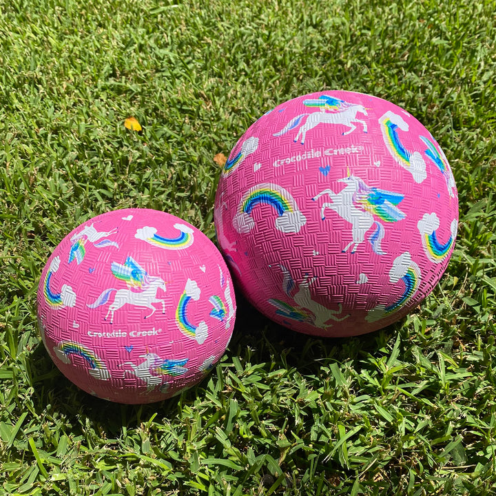 CROCODILE CREEK - PLAYGROUND BALL: 5 INCH UNICORN RAINBOW 