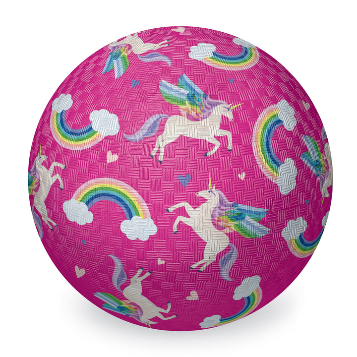 CROCODILE CREEK - PLAYGROUND BALL: 5 INCH UNICORN RAINBOW 
