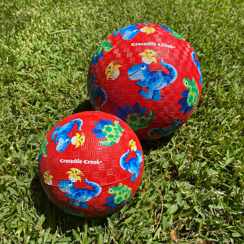 CROCODILE CREEK - PLAYGROUND BALL: DINO & FRIENDS RED [sz:5 IN]