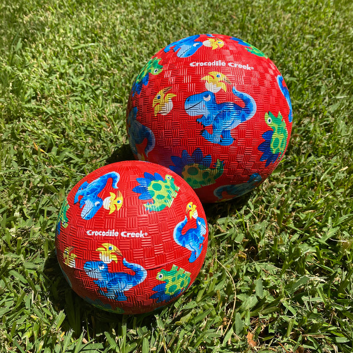 CROCODILE CREEK - PLAYGROUND BALL: DINO & FRIENDS RED [sz:5 IN]
