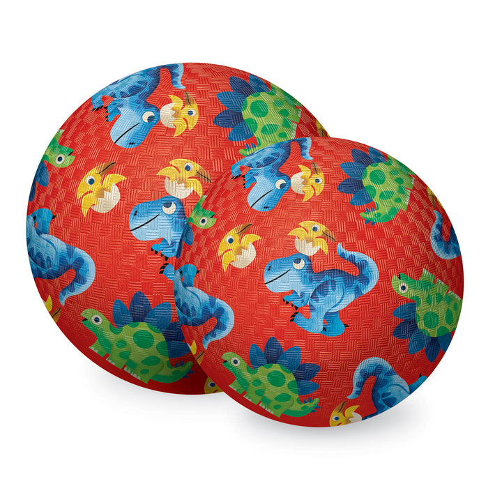 CROCODILE CREEK - PLAYGROUND BALL: DINO & FRIENDS RED [sz:5 IN]