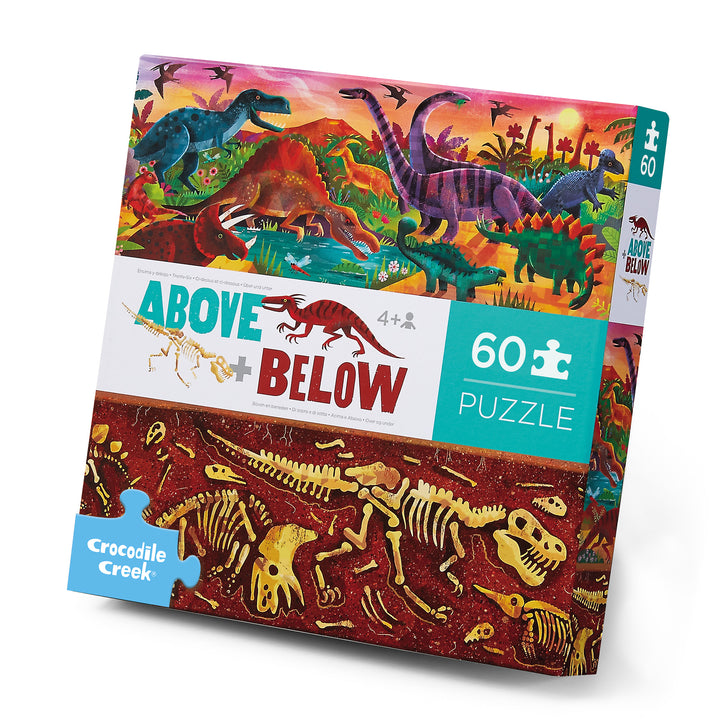 CROCODILE CREEK - ABOVE & BELOW 60PC PUZZLE: DINOSAUR