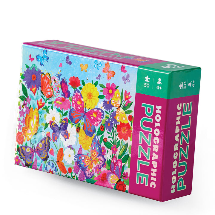 CROCODILE CREEK - HOLOGRAPHIC PUZZLE 50PC: BUTTERFLIES