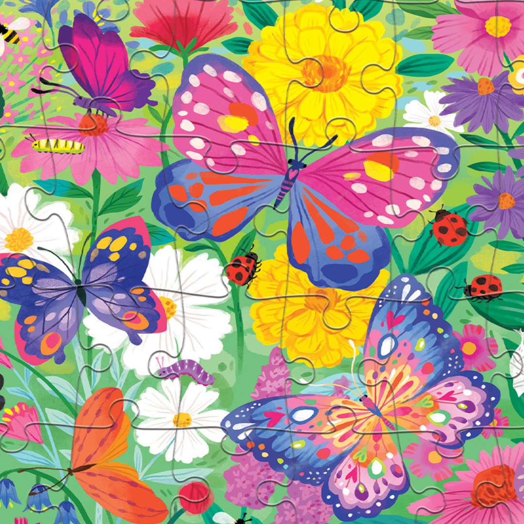CROCODILE CREEK - HOLOGRAPHIC PUZZLE 50PC: BUTTERFLIES