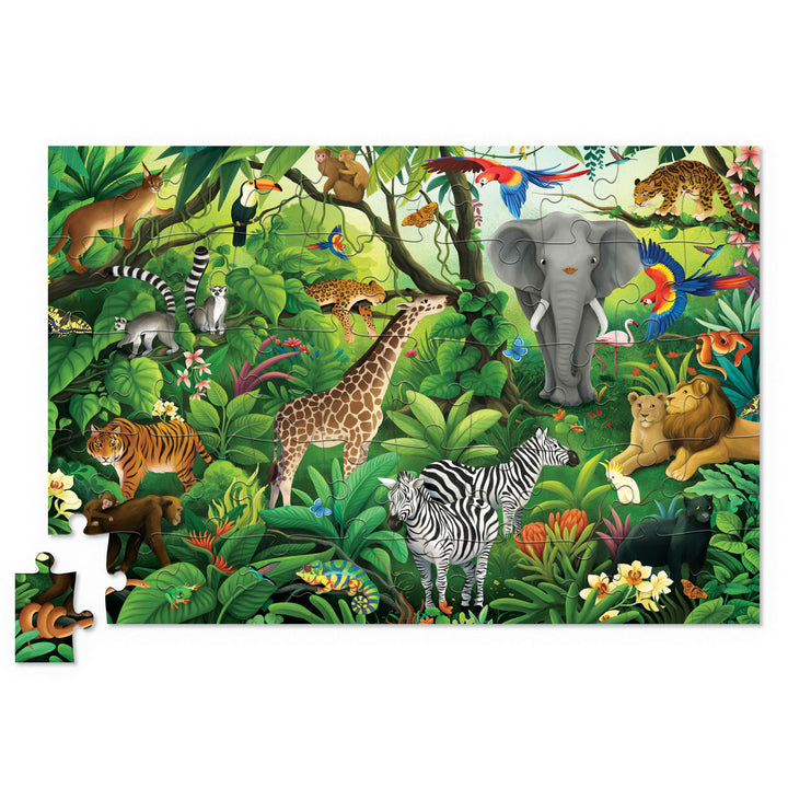 CROCODILE CREEK - HOLOGRAPHIC PUZZLE 50PC: JUNGLE PARADISE