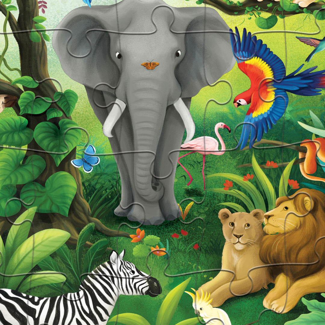 CROCODILE CREEK - HOLOGRAPHIC PUZZLE 50PC: JUNGLE PARADISE