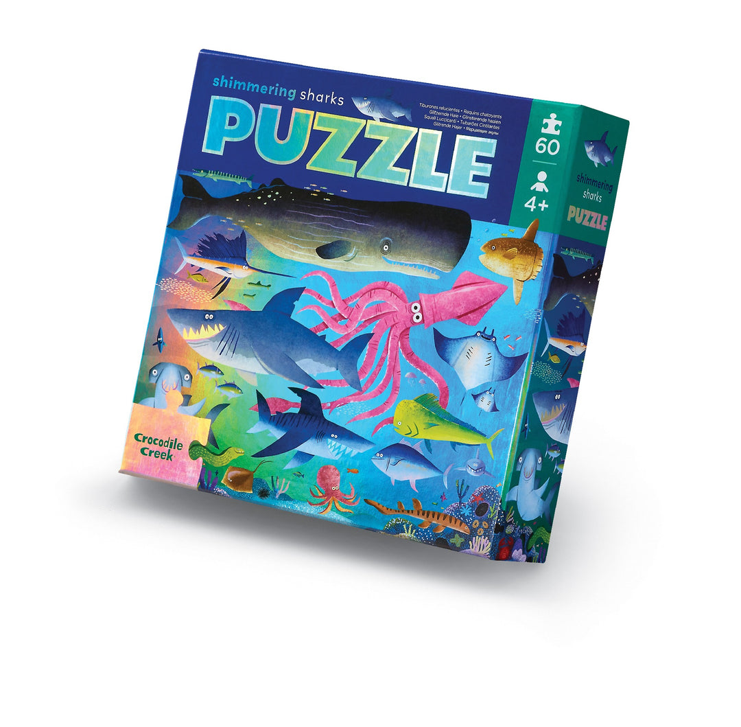CROCODILE CREEK - FOIL PUZZLE 60PC: SHIMMERING SHARK
