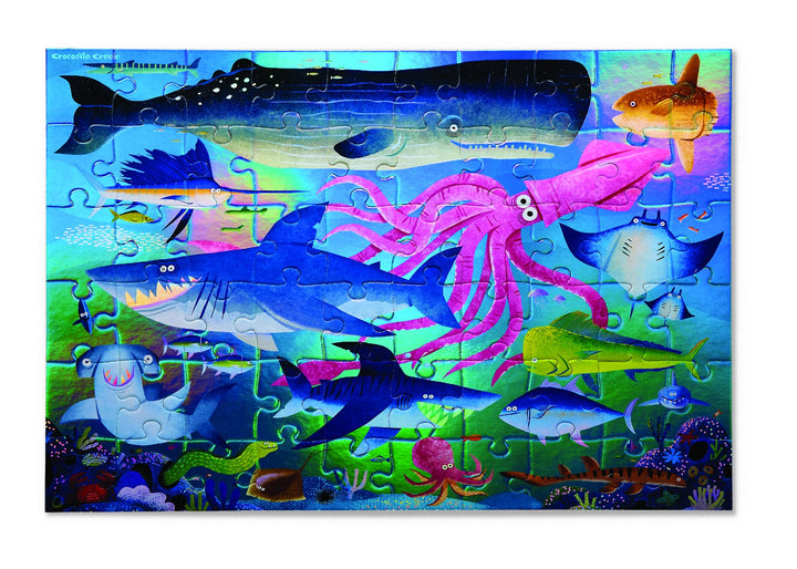 CROCODILE CREEK - FOIL PUZZLE 60PC: SHIMMERING SHARK