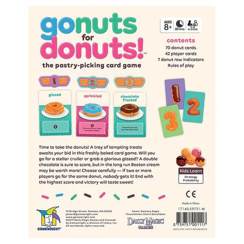 GAMEWRIGHT - CARD GAME: GO NUTS FOR DONUTS 