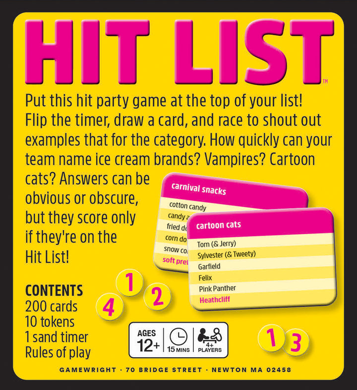 GAMEWRIGHT - HIT LIST PARTY GAME