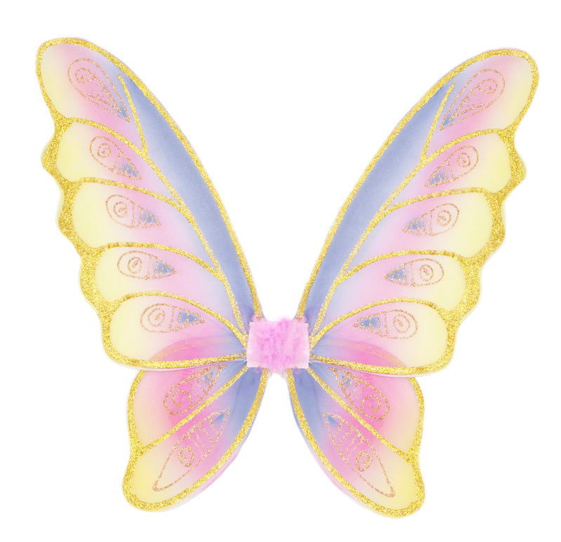 GREAT PRETENDERS - DRESS UP: GLITTER RAINBOW WINGS GOLD