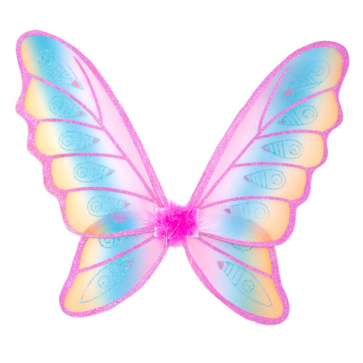 GREAT PRETENDERS - DRESS UP: GLITTER RAINBOW WINGS PINK