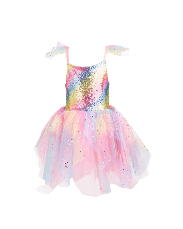 GREAT PRETENDERS - DRESS UP: RAINBOW FAIRY DRESS WITH WINGS [sz:5-6 YRS]