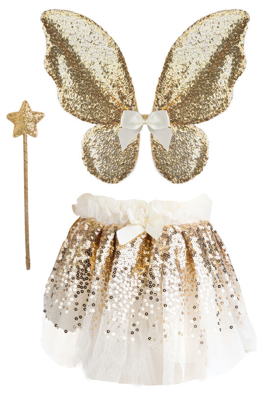 GREAT PRETENDERS - DRESS UP: GRACIOUS GOLD SEQUIN SKIRT [sz:4-6 YRS]
