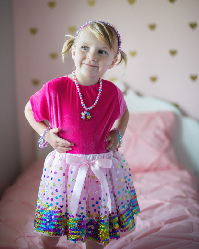 GREAT PRETENDERS - DRESS UP: PARTY FUN SEQUINS SKIRT [sz:4-6 YRS]