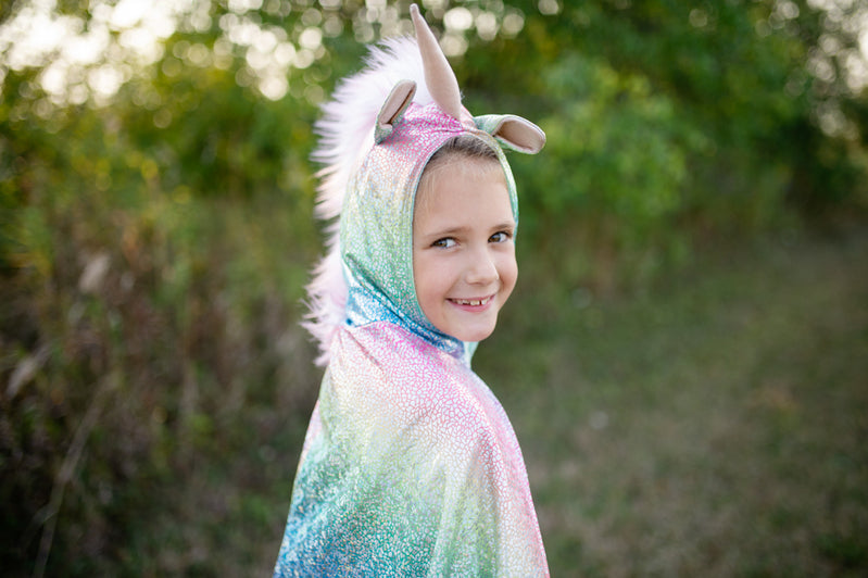 GREAT PRETENDERS - DRESS UP: REVERSIBLE UNICORN & DRAGON CAPE [sz:5-6 YRS]