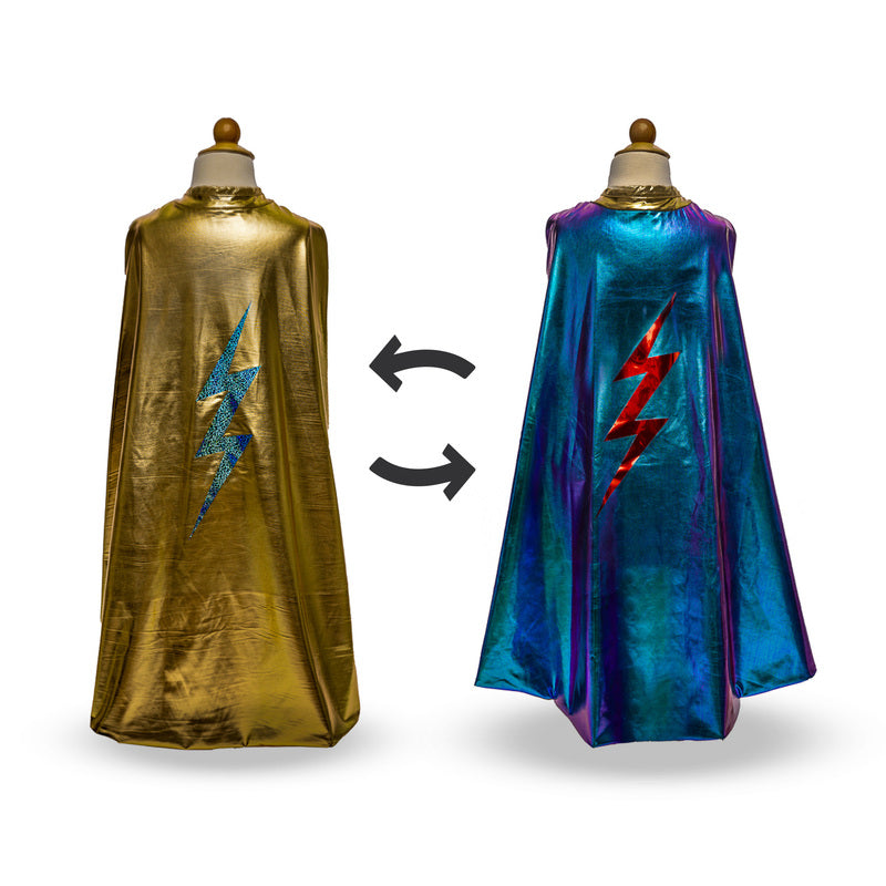 GREAT PRETENDERS - DRESS UP: BLUE LIGHTENING CAPE [sz:5-6 YRS]