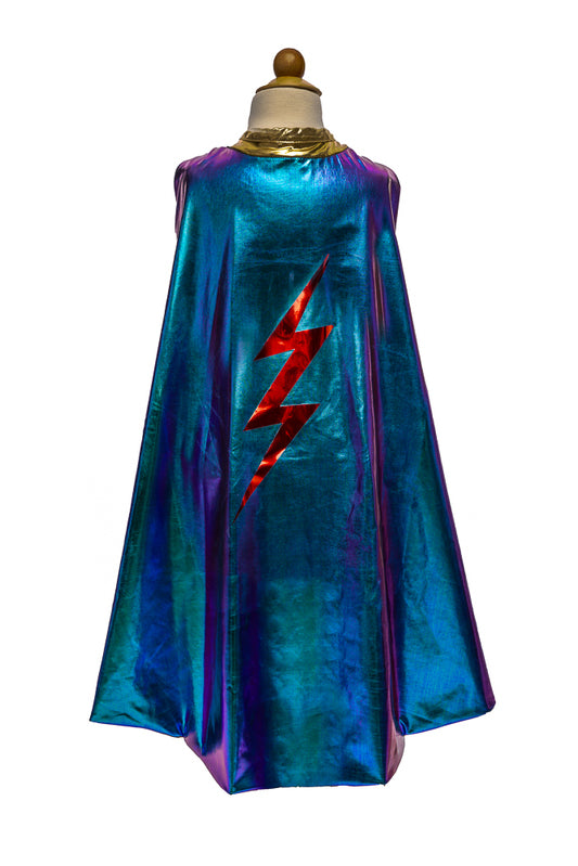 GREAT PRETENDERS - DRESS UP: BLUE LIGHTENING CAPE [sz:5-6 YRS]