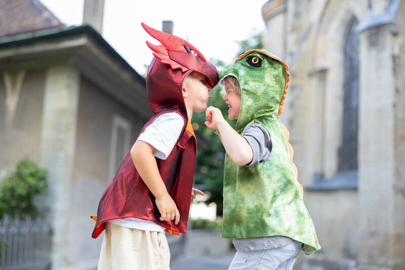 GREAT PRETENDERS - DRESS UP: ALL DAY RED DINO VEST [sz:3-4 YRS]