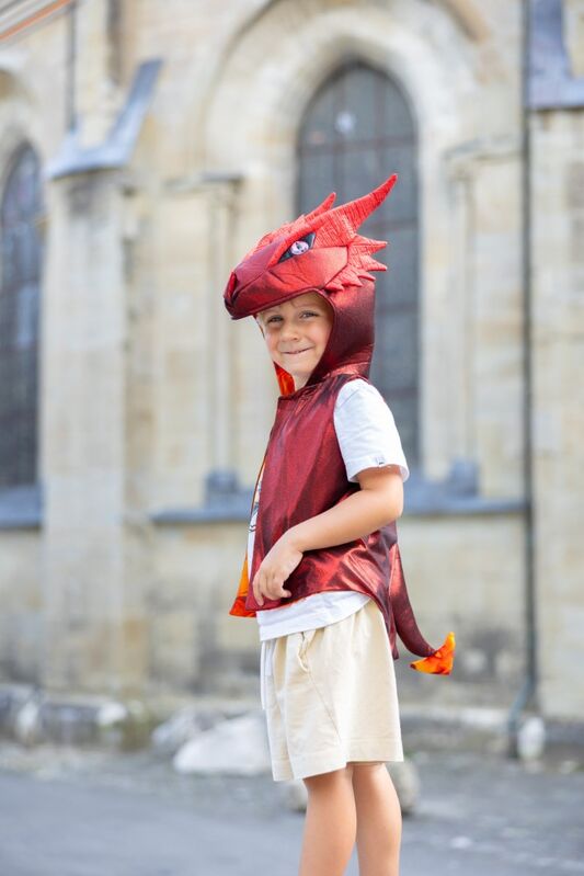 GREAT PRETENDERS - DRESS UP: ALL DAY RED DINO VEST [sz:3-4 YRS]