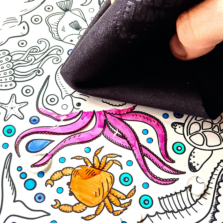 LITTLE CHANGE CREATORS - SUSTAINABLE CLEANING CLOTH FOR COLOURING MAT 