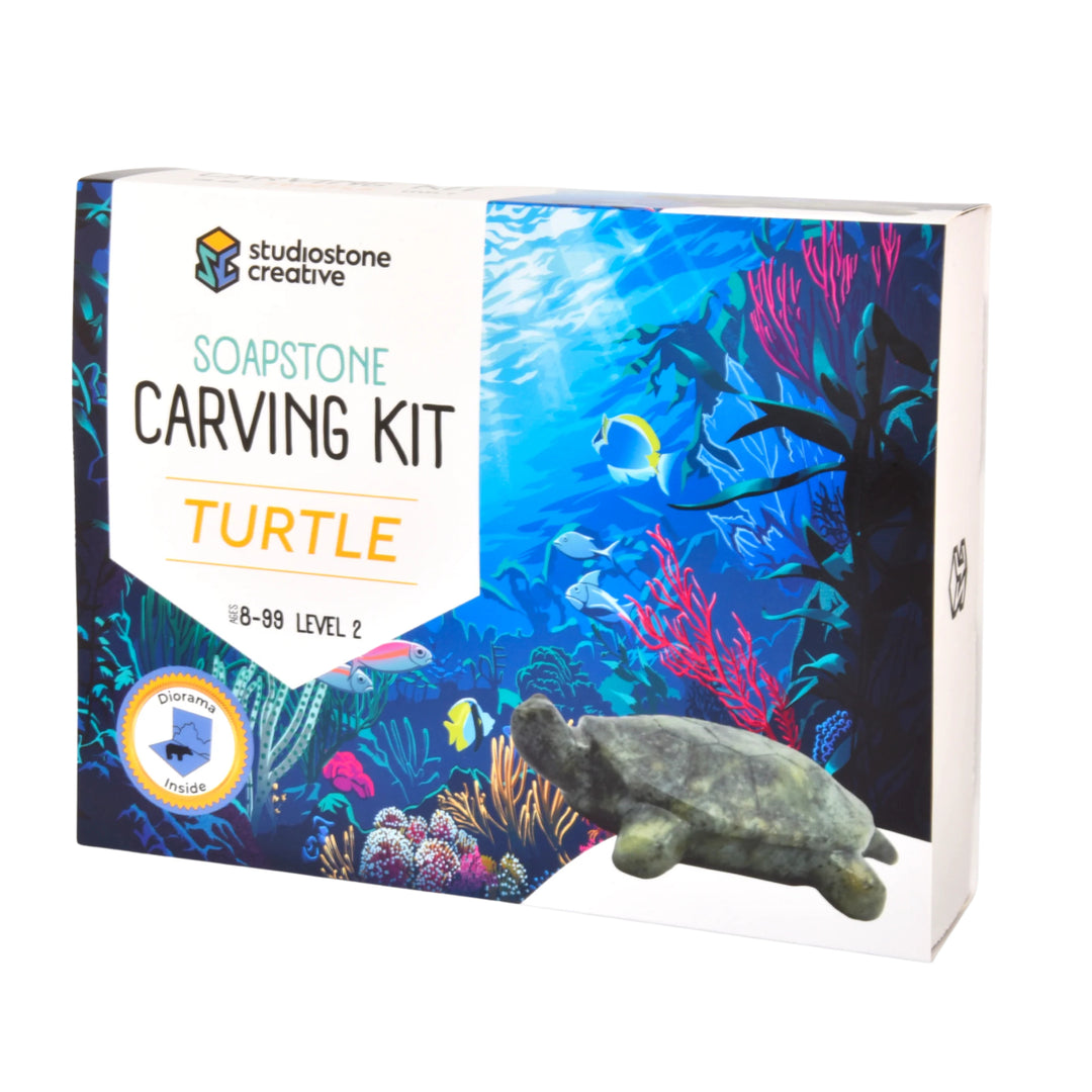 STUDIOSTONE CREATIVE - STONE CARVING KIT: SEA TURTLE