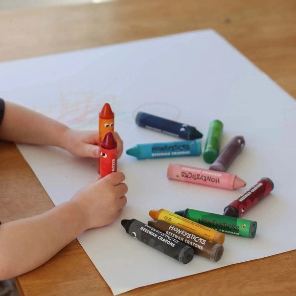 HONEYSTICKS - BEES WAX CRAYONS SUPER JUMBOS 7PK
